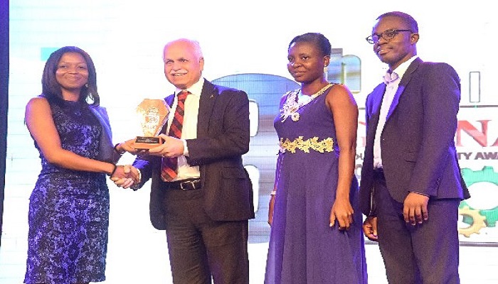 Officials of Avnash Industries Ghana receiving the award