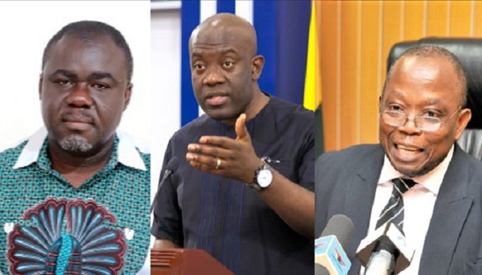 Kweku Ofori Asiamah, Transport Minister, Oppong Nkrumah, Information Minister, and AG, Domelovo