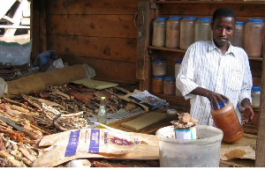 A man selling herbal medicine