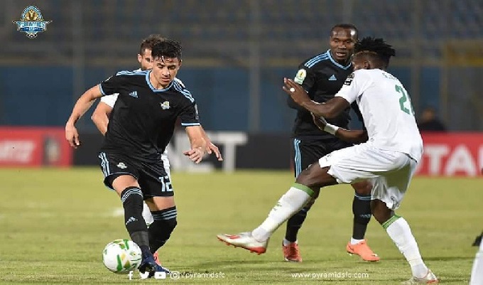John Antwi in action for Pyramids FC