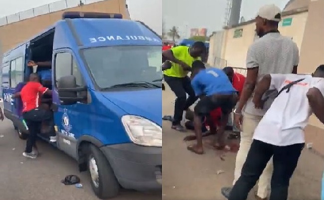 A fan was shot by police at the Baba Yara Stadium