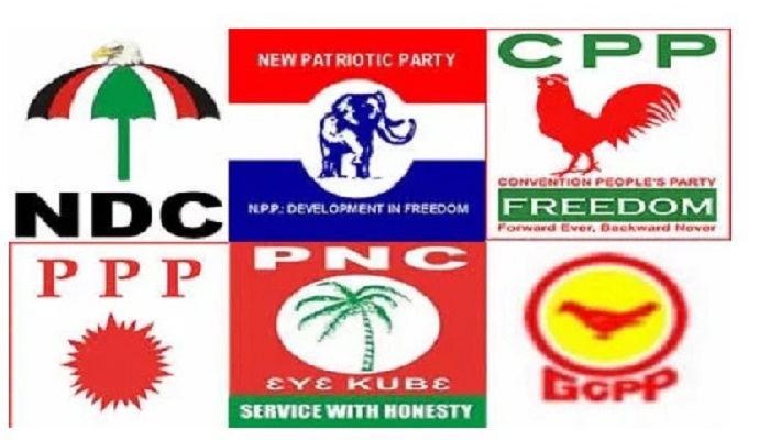 The emblems of some minority political parties in Ghana