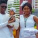 Strongman and Nana Ama with their baby