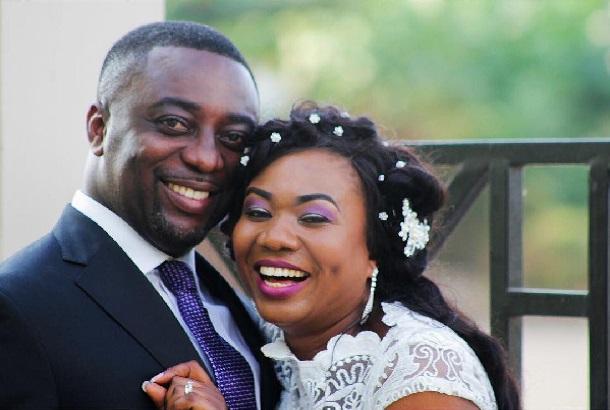 Actor Ekow Smith Asante and wife
