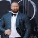 Hafthor Bjornsson poses at the premiere of the final season of "Game of Thrones"