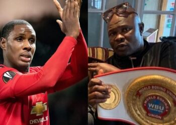 Manchester United striker Odion Ighalo and Ghanaian boxer, Bukom Banku