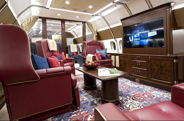 The interior of the luxury VIP jet Akufo-Addo allegedly used for his trip to Germany