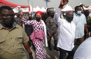 Bawumia flanked by his ever-supportive wife, Second Lady Samira
