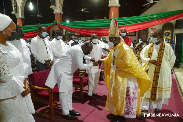 Dr Bawumia responded to the Church's invitation to join them for its 31st Night Service
