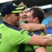 Ireland's players celebrated a famous win over West Indies
