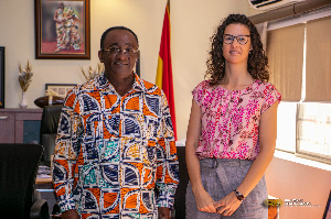Harriet Thompson with Dr. Owusu Afriyie Akoto