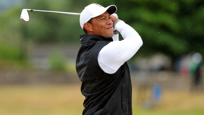 Tiger Woods at Augusta National Golf Club on Sunday