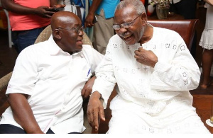 Late JH Mensah with president Nana Addo Dankwa Akufo-Addo