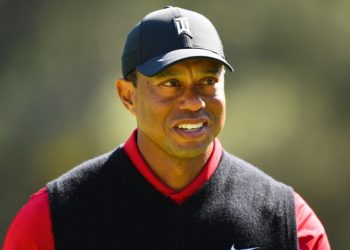 Tiger Woods during his fourth round of the Genesis Invitational
