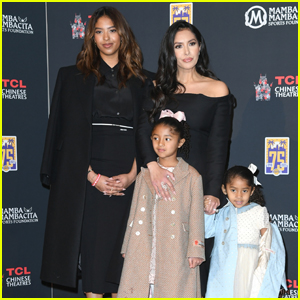 HOLLYWOOD, CALIFORNIA - MARCH 15: (L-R) Natalia Bryant, Vanessa Bryant, Bianka Bryant and Capri Bryant attend a ceremony unveiling and permanently placing Kobe Bryant's hand and footprints in the forecourt of the TCL Chinese Theatre on March 15, 2023 in Hollywood, California. (Photo by JC Olivera/Getty Images)