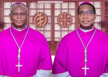 The Auxiliary Bishops-elect, Rev. Fr. Anthony Narh Asare (left) and Rev. Fr. John Louis