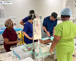 Medics at UGMC undertaking the surgery