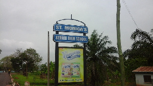 Signboard of St. Monica's SHS