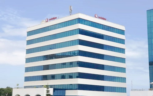 The Vodafone headoffice soon to be rebranded to Telecel