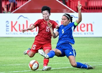 Thi Bich Thuy and Hali Long both scored for their respective sides. AFP