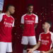 Arsenal's Brazilian contingent model their new home kit