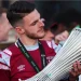 Declan Rice with the Europa Conference League trophy
