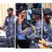 Combination photos of IGP exchanging pleasanteries with three brothers