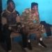 Two of the suspected soldiers at the police station before their bail