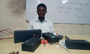 The 16-year-old inventor, Kelvin Frimpong