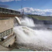 Spill gates of a dam opened