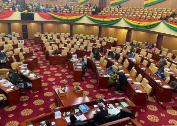Osei Kyei-Mensah-Bonsu is seen in a seat other than the seat of Majority Leader