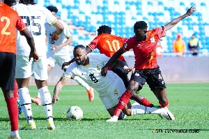 Black Stars relinquished their lead twice to draw 2-2 against Uganda