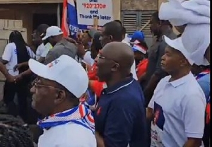 Dr. Bawumia (middle) together with some leaders of the NPP