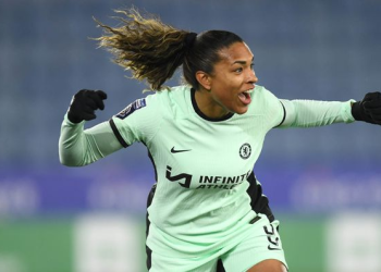 Catarina Macario scored on her long-awaited Chelsea debut