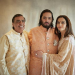 Mukesh Ambani with his son, Anant Ambani and wife, Radikah Merchant